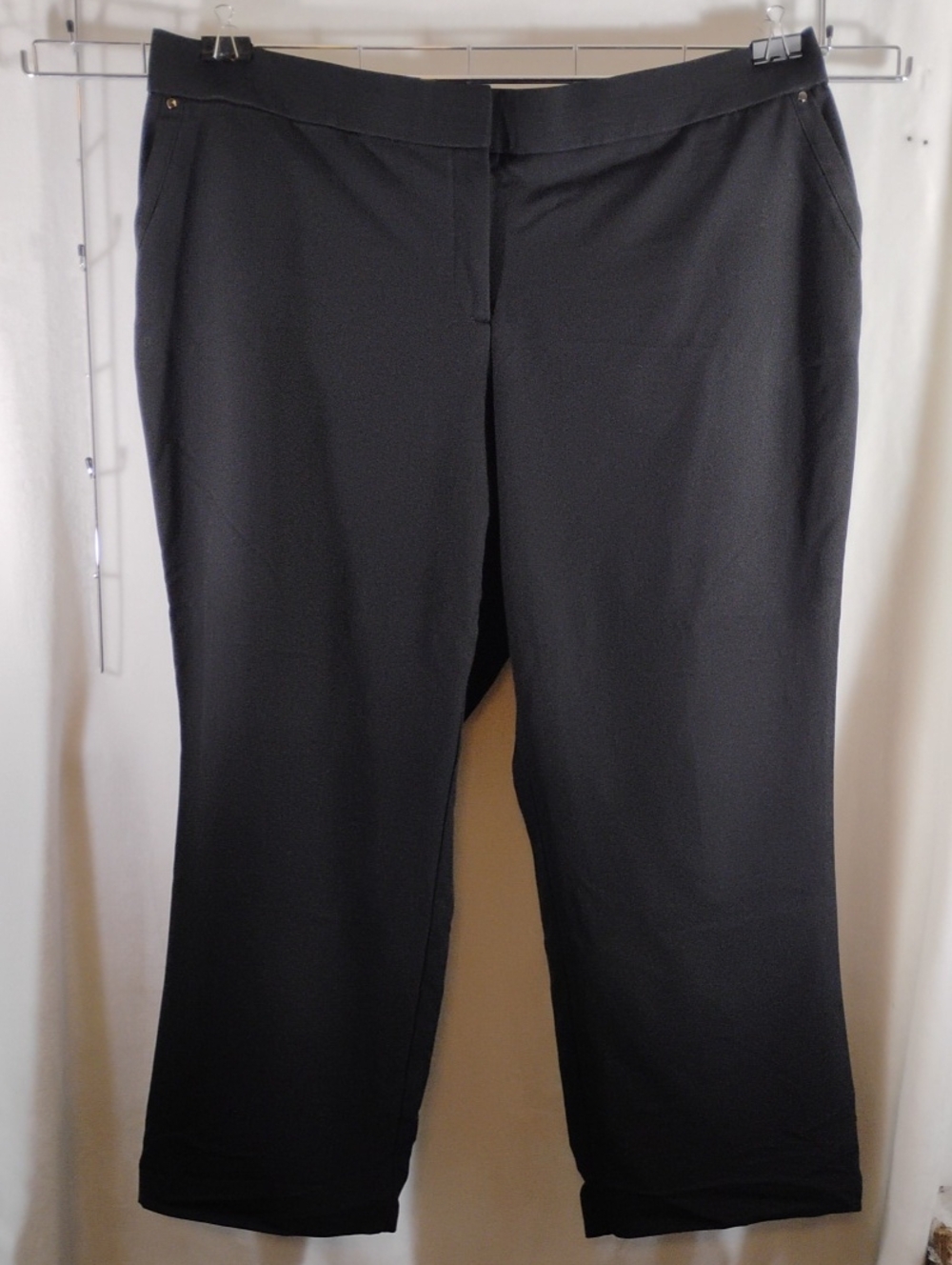 Avenue Black Straight Leg Women's Pants 22 Average